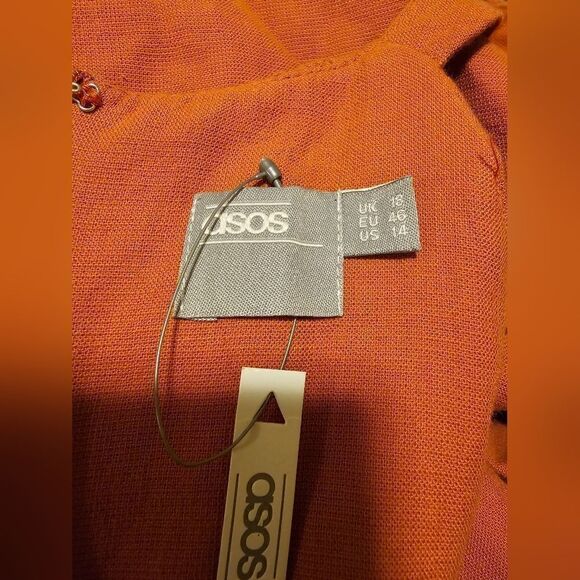 ASOS Short Sleeve Cold Shoulder Pencil Sheath Dress - Size 14 - Picture 7 of 8